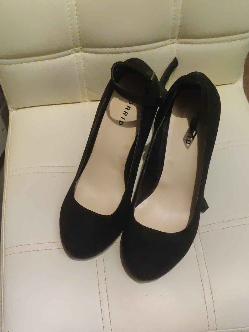 torrid Black Ankle-Strap Round-Toe Heels